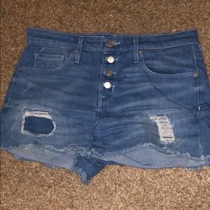 High rise jean shorts